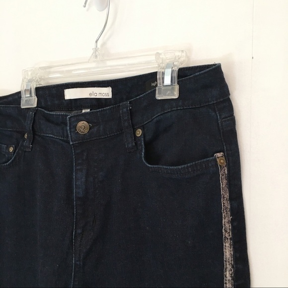 ELLA MOSS Bootcut High Rise Python Pinstripe Flare Jeans Size 30 - Picture 4 of 16